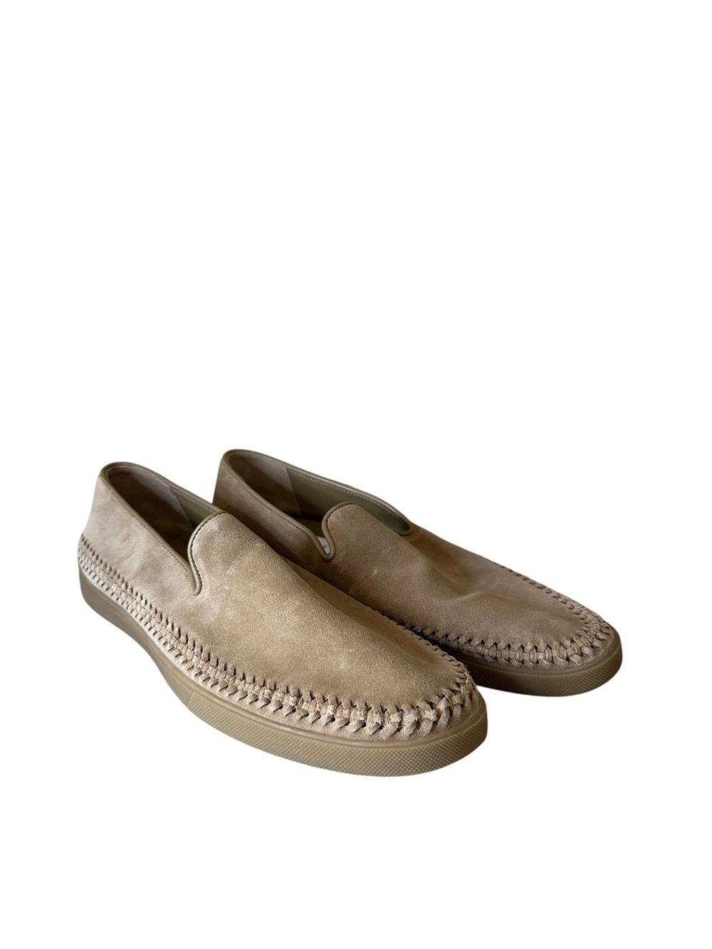 Vince Men's Slip-On Santos Suede Loafers in Taupe